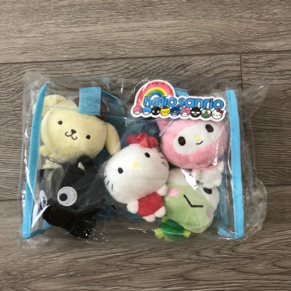 SDCC 2016 Exclusive Hello Sanrio Plush Keychain Set Melody Kitty Keroppi Purin